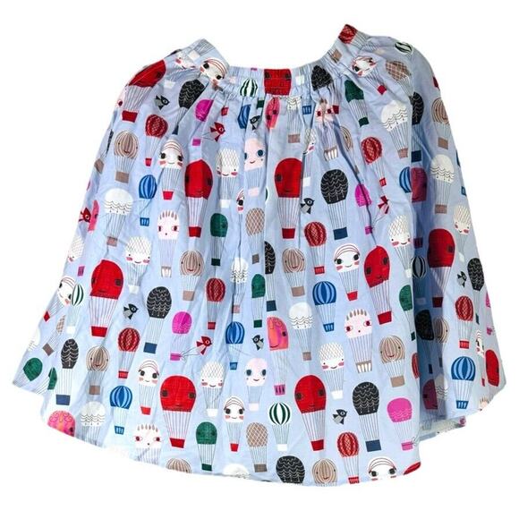 Modcloth Smiling Hot Air Balloon Skirt Cotton Size XS Novelty Graphic Print - Picture 4 of 11